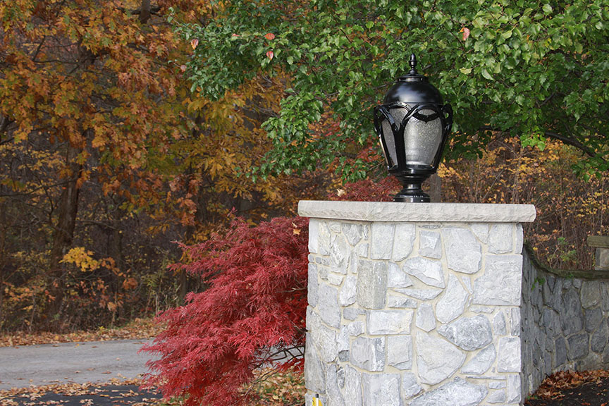 K136 Regency Installation Photo on a Stone Wall in Pittsburg, PA