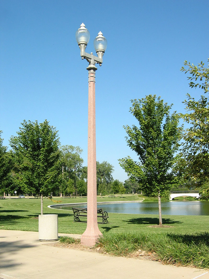 The St. Louis Prestressed Spun Concrete Pole Installation Photo in a Park