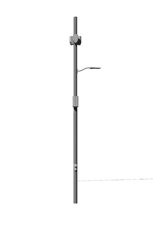 The King Metal Small Cell Pole Direct Embedment Option