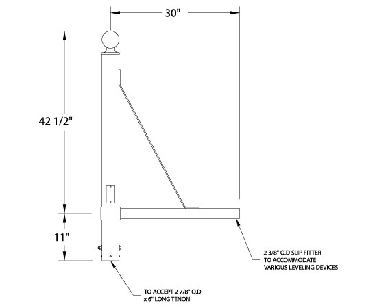 Dimensional Details for KA54-T1 Arm