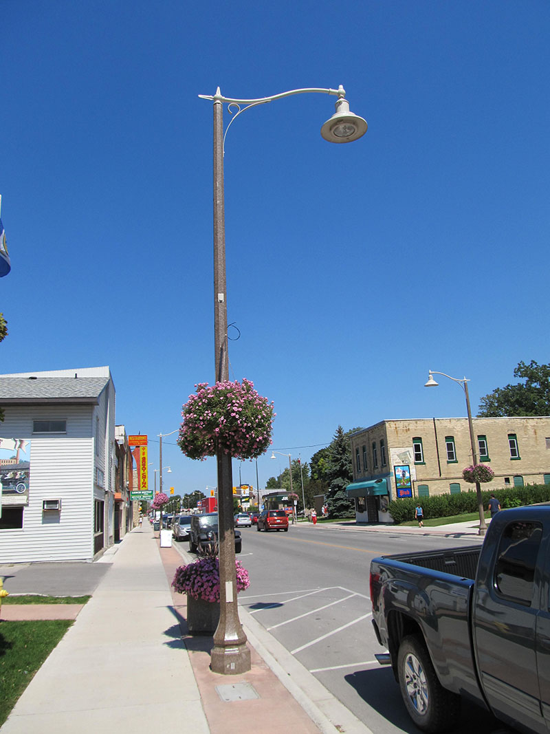 The Belmont Prestressed Spun Concrete Pole Installation Photo on City Street