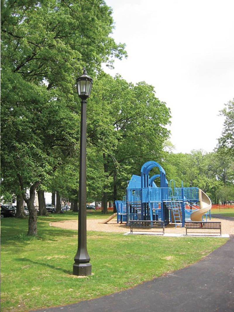 The Belmont Prestressed Spun Concrete Pole Installation Photo in a Park