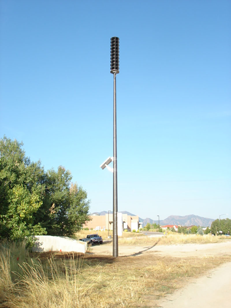 Prestressed Spun Concrete Siren Pole Installation Photo